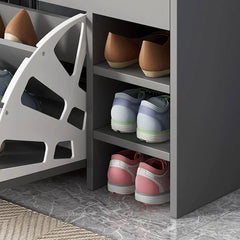 Modern Bucket Flip Shoe Cabinet with Seat