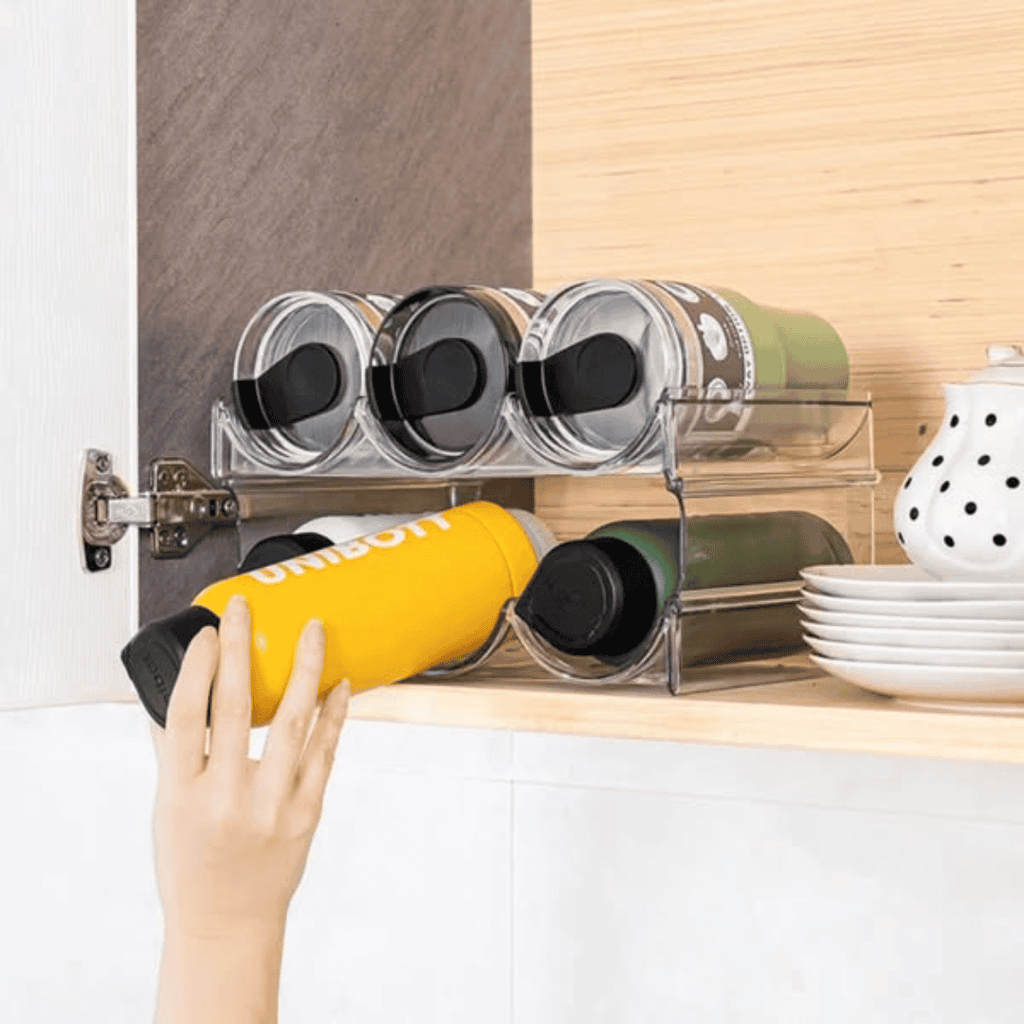 Triple Stackable Bottle Rack Glass Holder