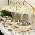 8L Food Warmer / Buffet Chafing Dish with Hanging Golden Rack