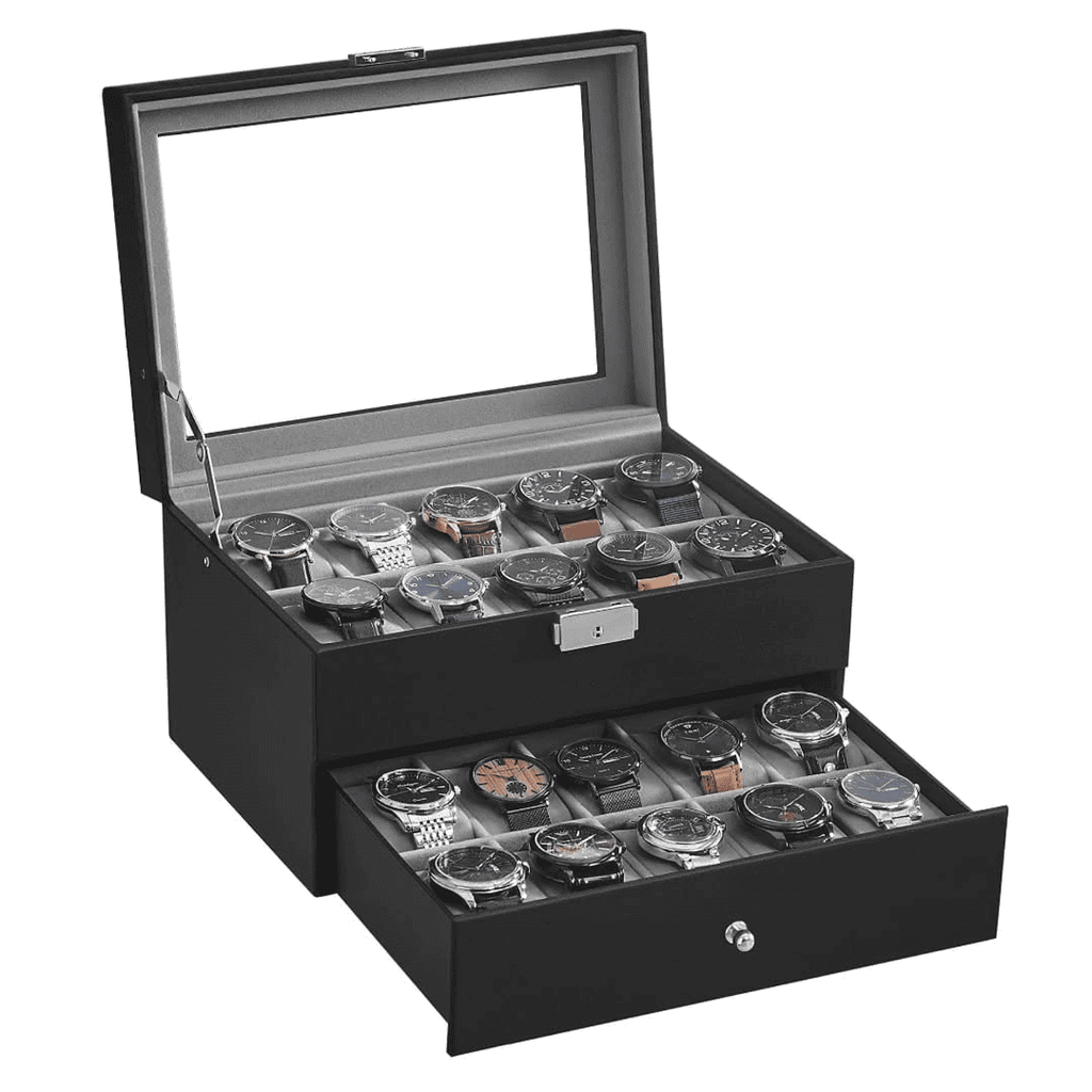 20 Slots Leather Watch Organizer