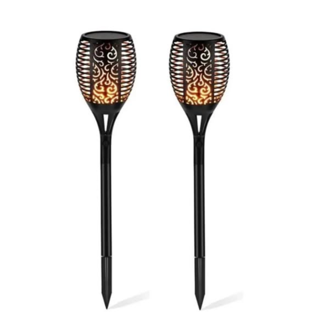 6 Piece LED Solar Flame Lamp Set