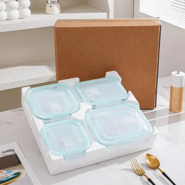 5pcs Food grade glass lunch box