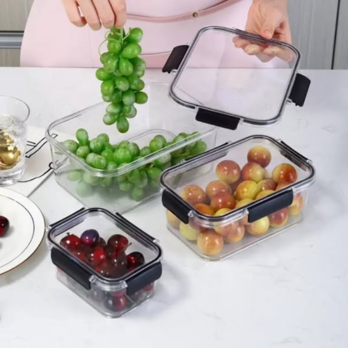 4pc set Transparent Sealed Refrigerator containers
