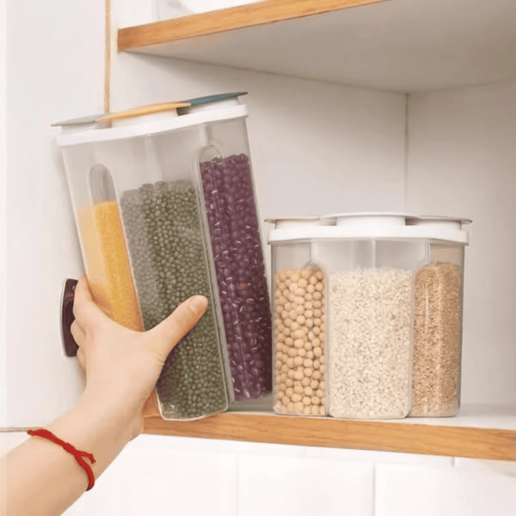 2450ml 4-in-1 Grid Pantry Organizer