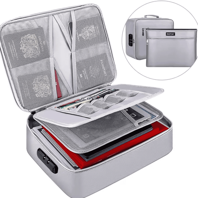 Fireproof and Water-Resistant Document Organizer