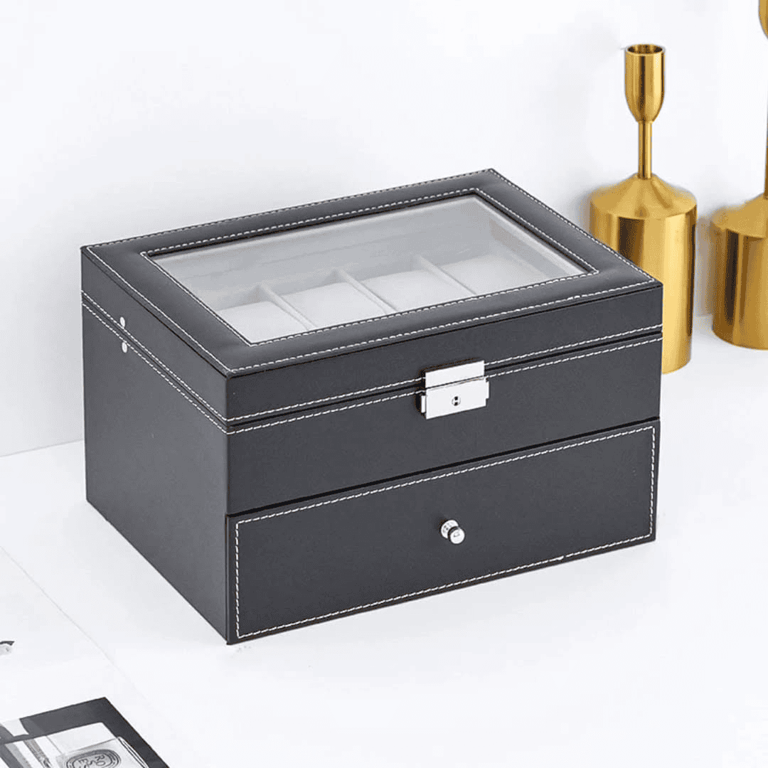 20 Slots Leather Watch Organizer