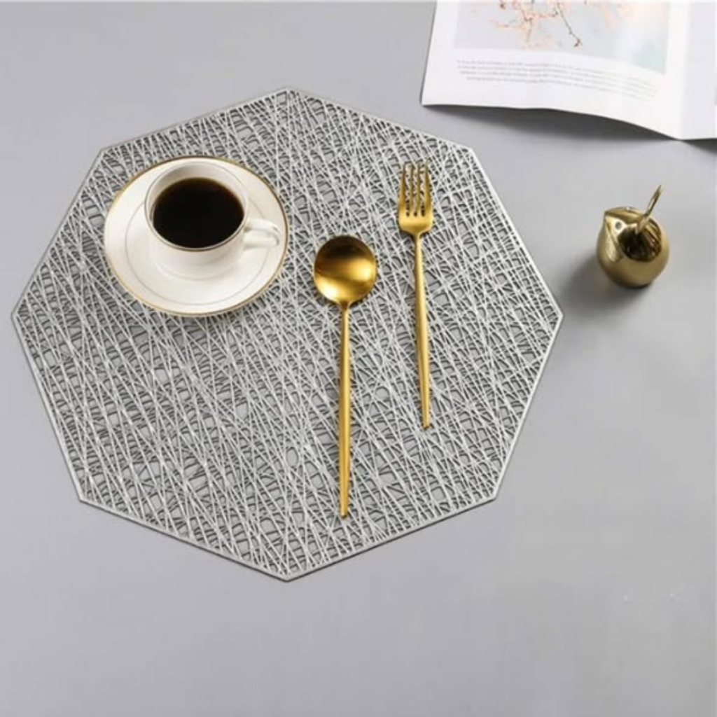6pcs pvc non-woven table mats