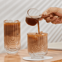 6pcs Unique Ribbed Aesthetic Glassware