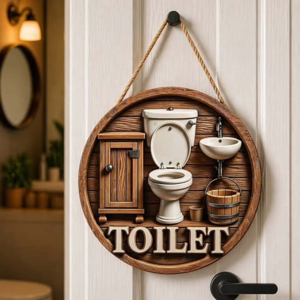 2D Flat Metallic Hanging Decor Signs