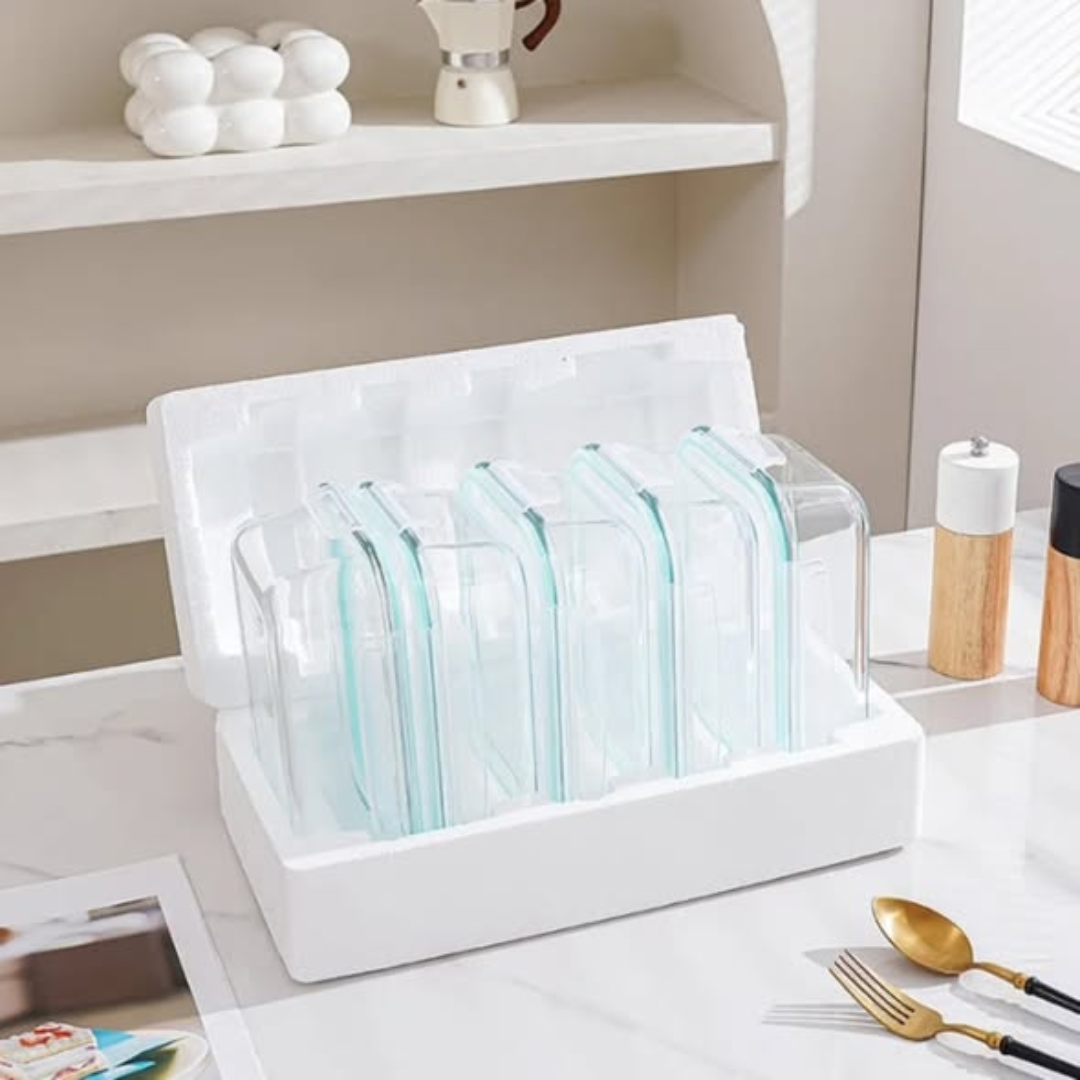 5pcs Food grade glass lunch box