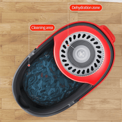 Black Spin Mop Bucket with Foot Pedal