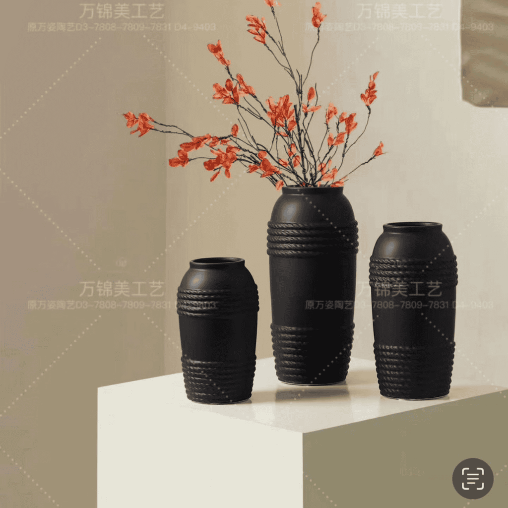 3-Piece Ceramic Unique Vase Set
