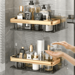 2pcs Luxury Wall Mounted Bathroom Shelf