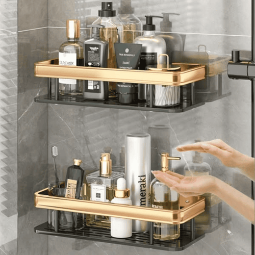 2pcs Luxury Wall Mounted Bathroom Shelf