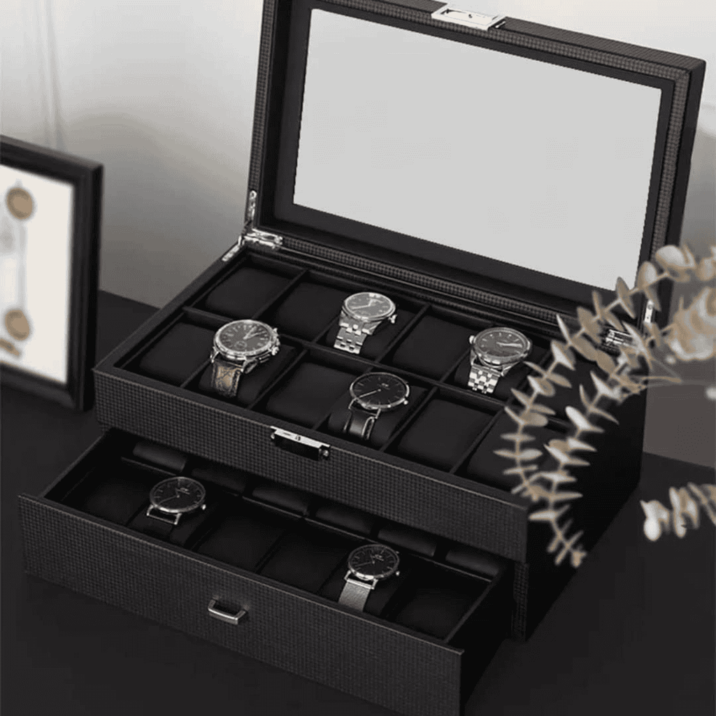 24 Slots Leather Watch Organizer