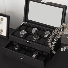 24 Slots Leather Watch Organizer