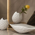3pcs White Abstract Sculptural Set