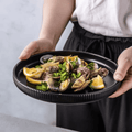 6 Pcs Black Plates
