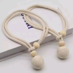 2pcs Nordic Style Cotton Rope Curtain Tiebacks