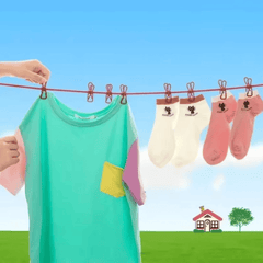 Stretchy Cloth Line with 12 Pegs
