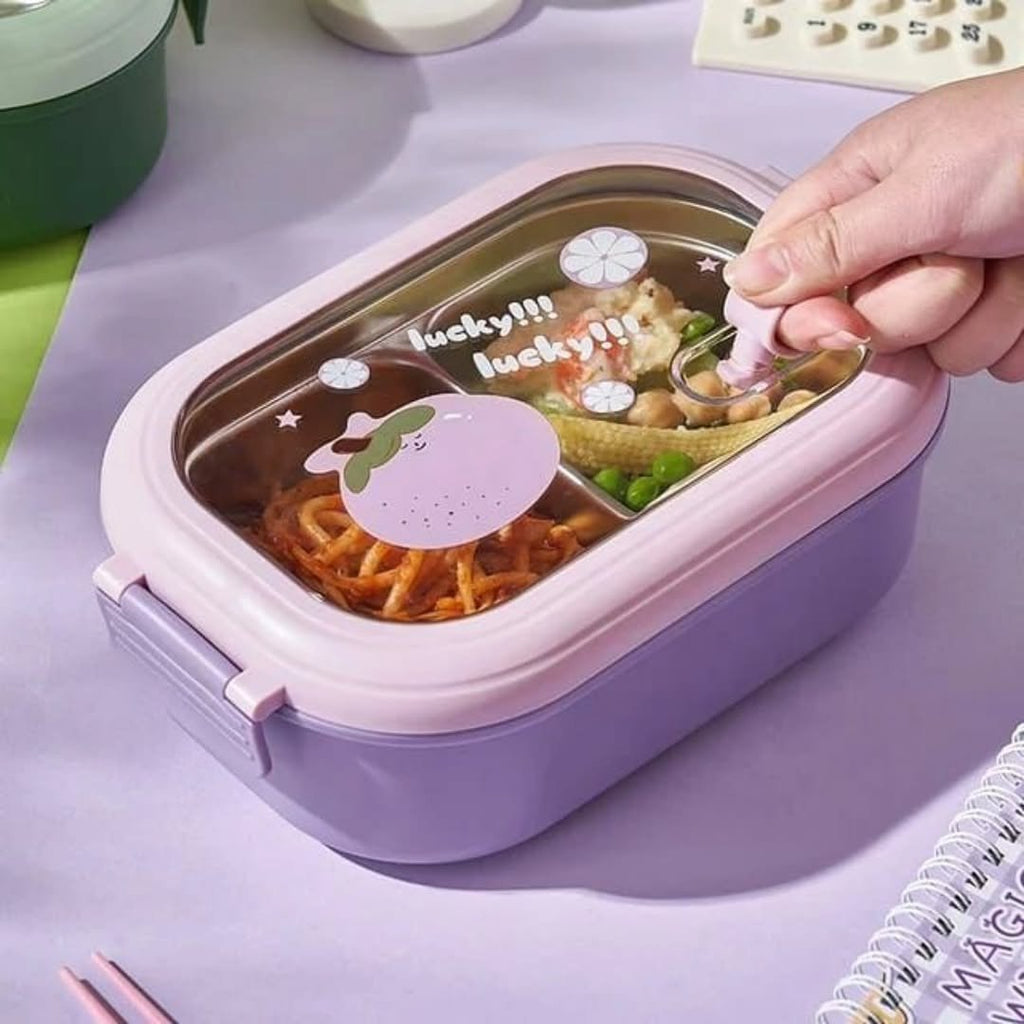 Bento Lunch Box with 2 Compartments and Soup Container