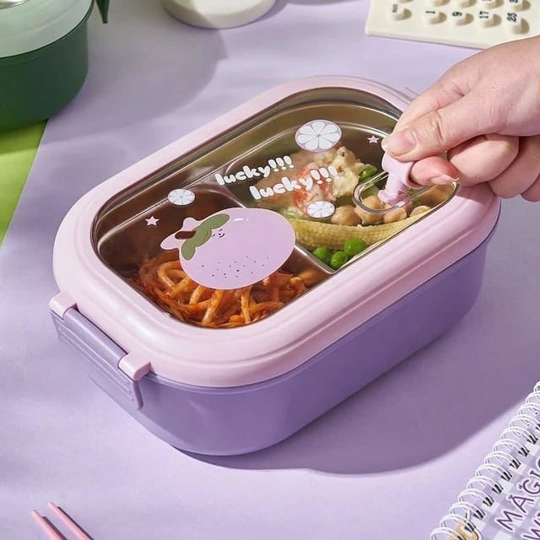 Bento Lunch Box with 2 Compartments and Soup Container