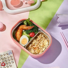 Bento Lunch Box with 2 Compartments and Soup Container