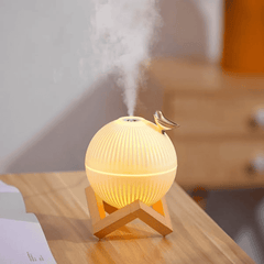 Ultrasonic Air Humidifier Diffuser with Wooden Stand