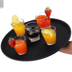 Round Non-Slip Rubber Serving Tray
