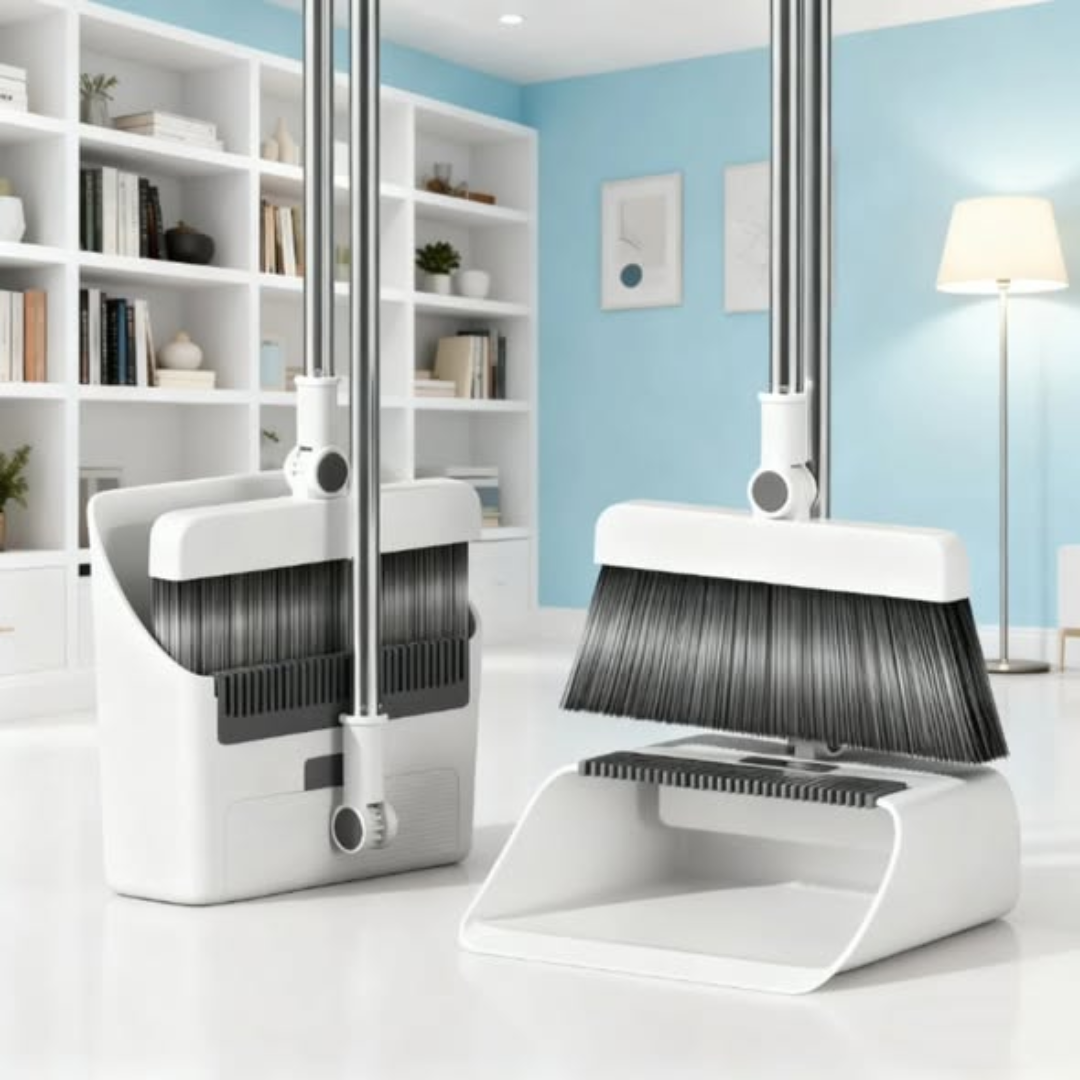 Rotating Long Broom and scoop