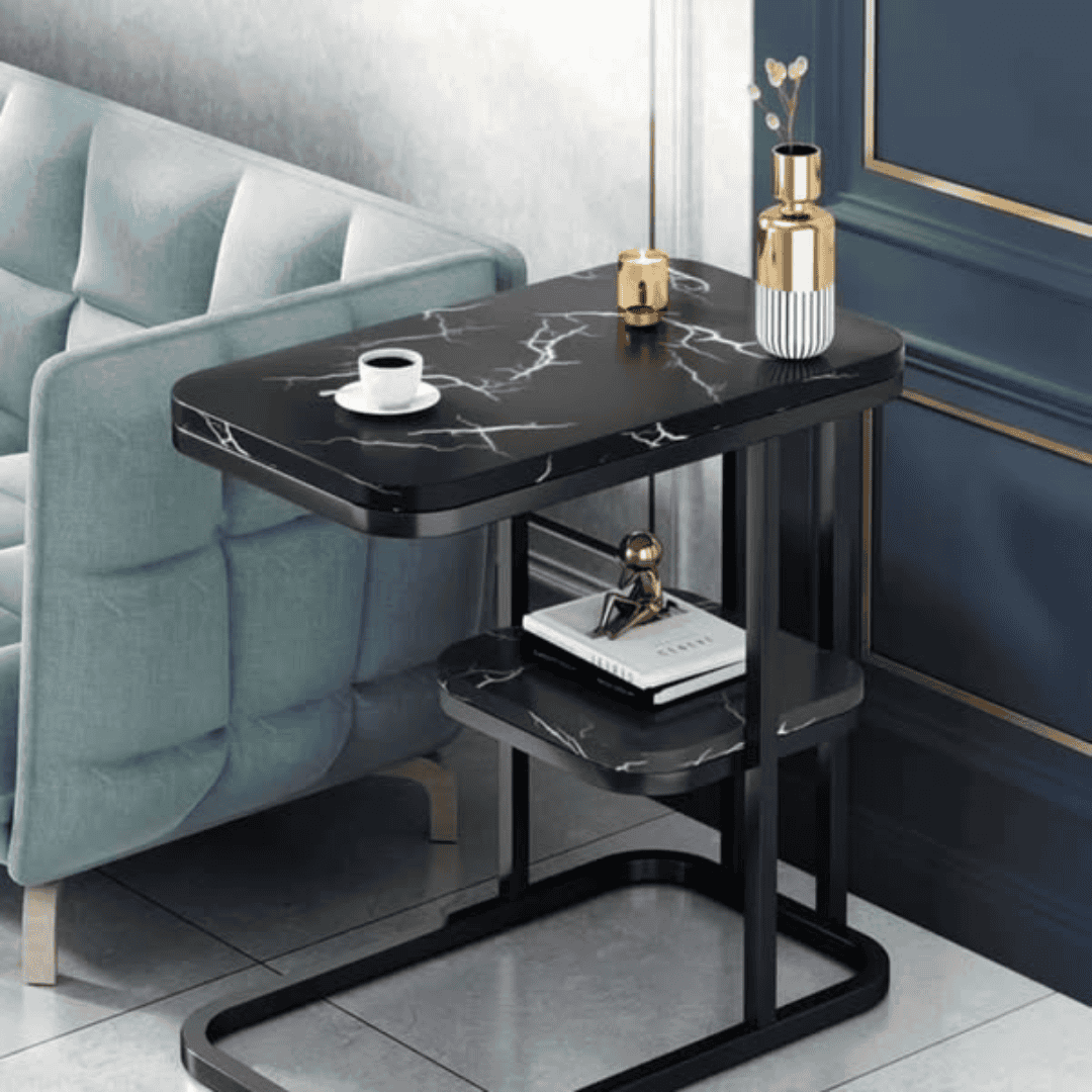 Marble Textured Side Table