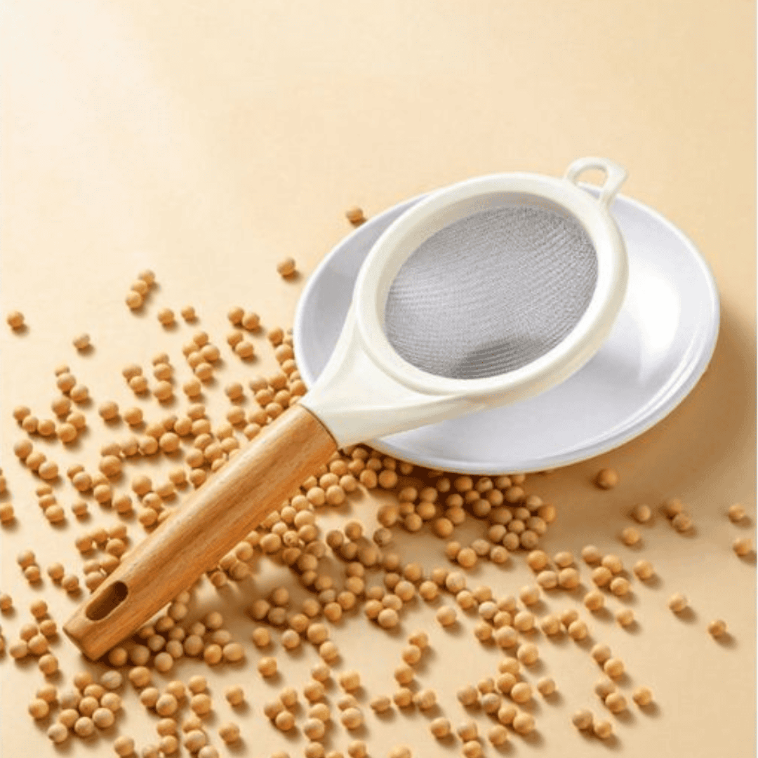 Wooden Handle Stainless Mesh Sieve