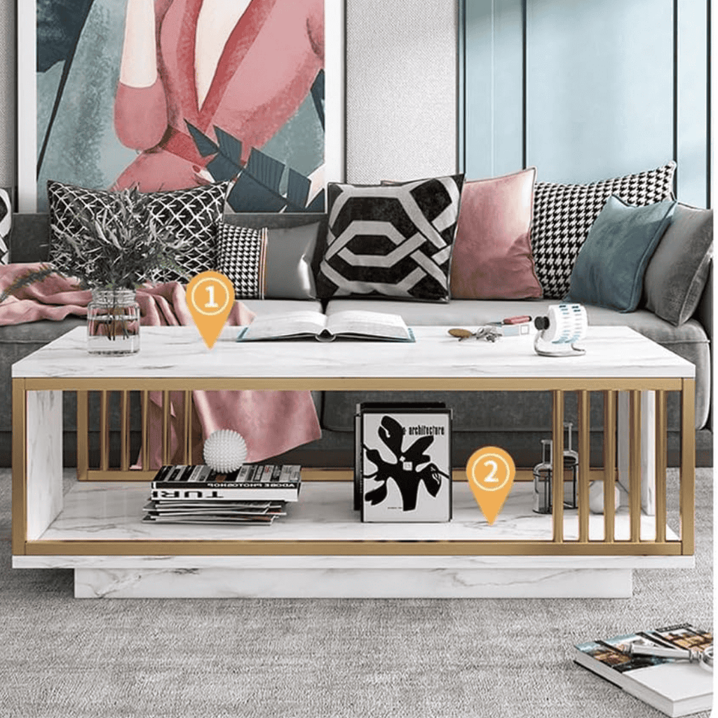 Marble Textured Coffee Table