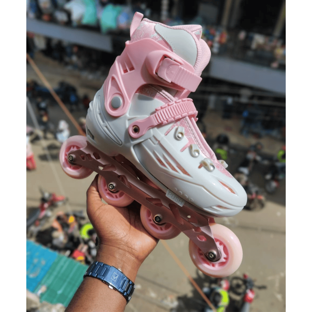 Pink Hard Boot Skates