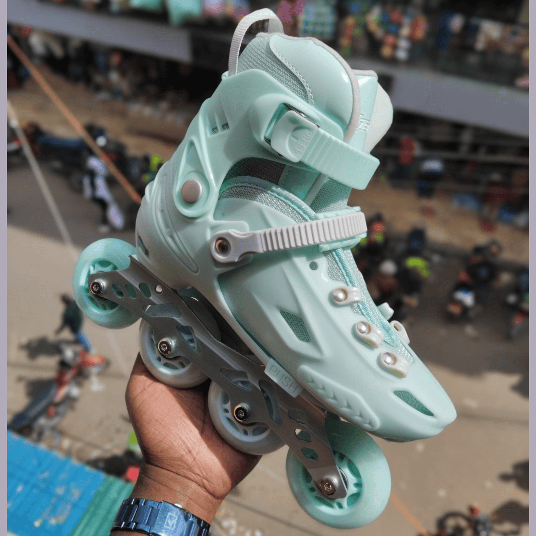 Green Hard Boot Skates