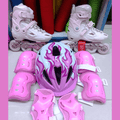 Full Set Hard Boot Skates with Rubber Wheels