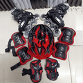 Full Set Hard Boot Skates Black-Red Mix