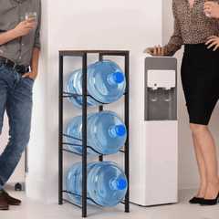 3-Tier Water Bottle Holder Rack with Upper Storage