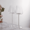 2pc Slanted Medium Capacity Crystal Wine Glass