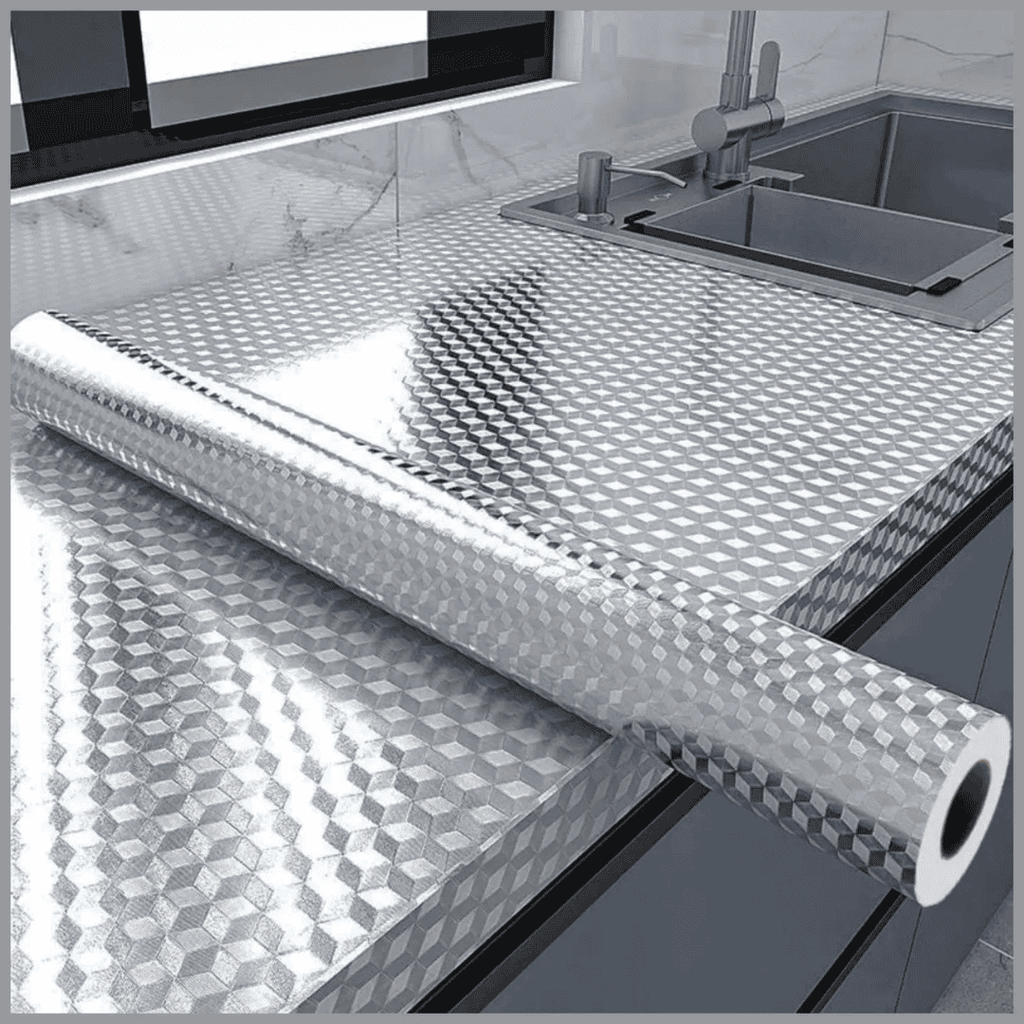 Silver Aluminium Foil / Kitchen Table Top Liner