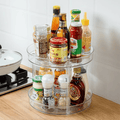 2 Layer 360 Rotation Cabinet Turntable Organizer