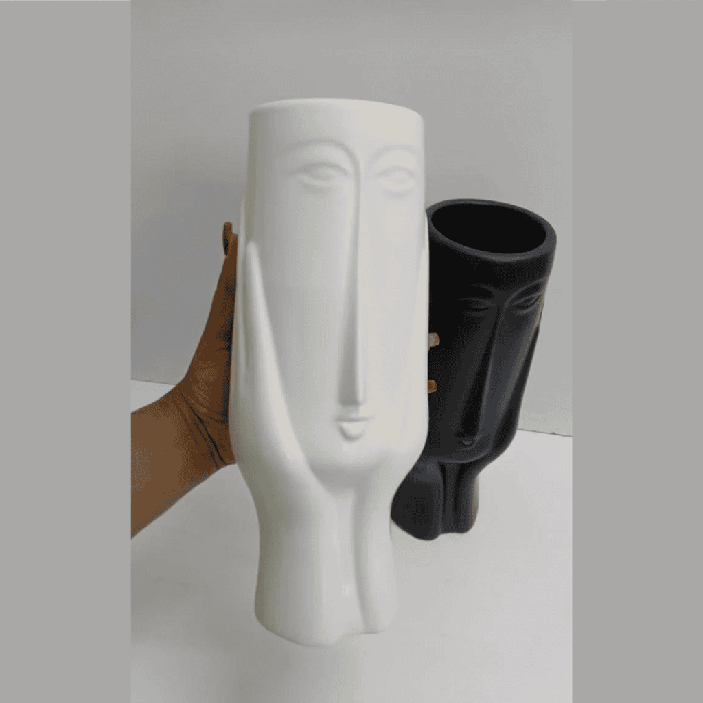 Face Decorative Flower Vase