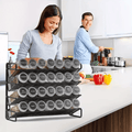 28pcs Seasoning Spice Jars with Lid and Metallic Rack