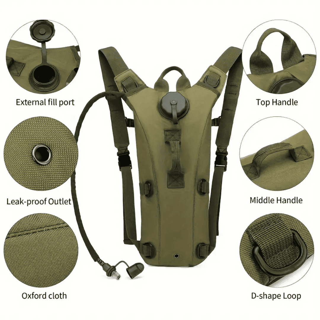 2-in-1 Hydration Backpack with 3L Insulated Water Bag