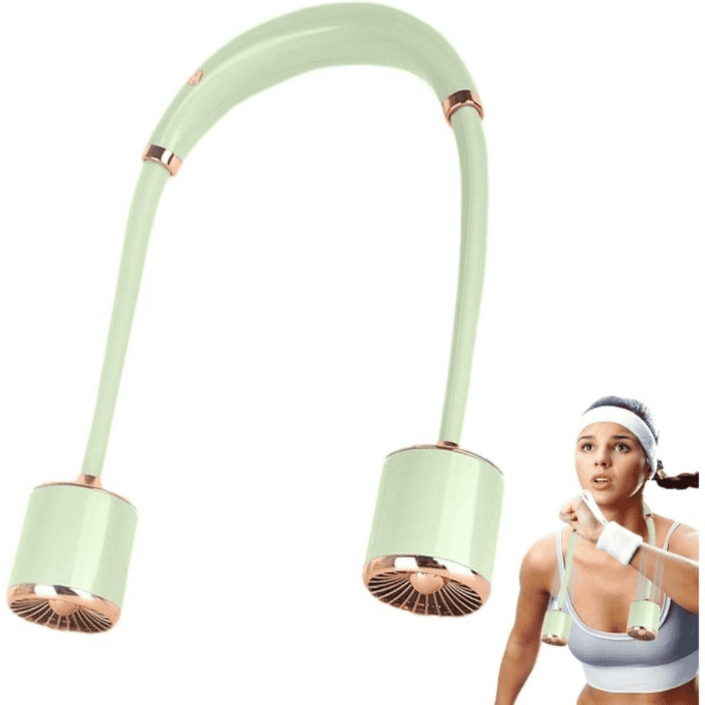 Travel Gold Hanging Neck Small Fan