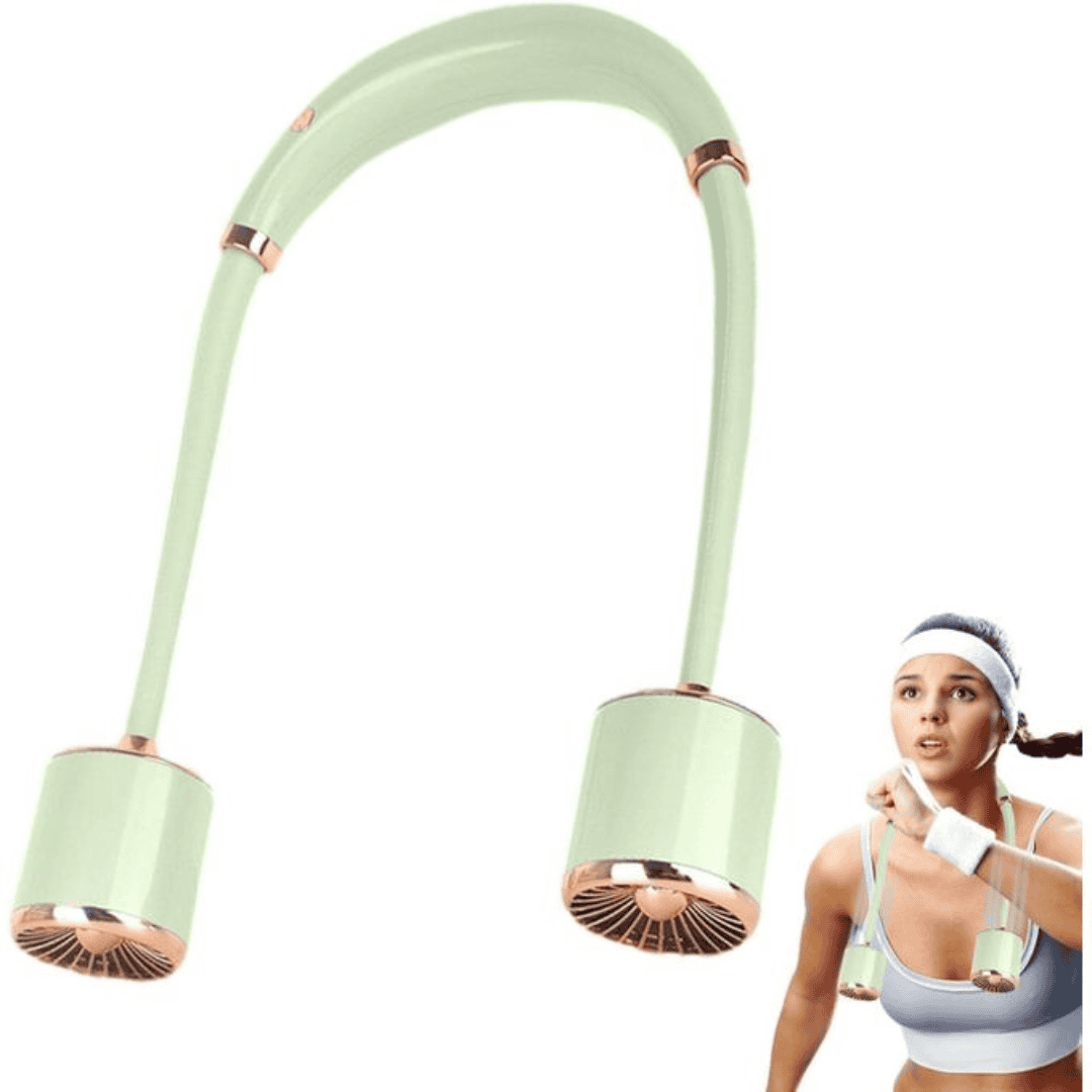 Travel Gold Hanging Neck Small Fan