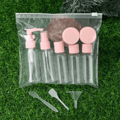 10 Pcs Refillable Travel Bottle Kits