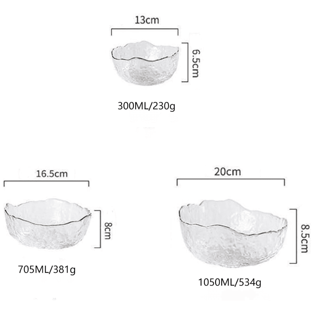 3 Pcs Set Salad/Fruit Bowl