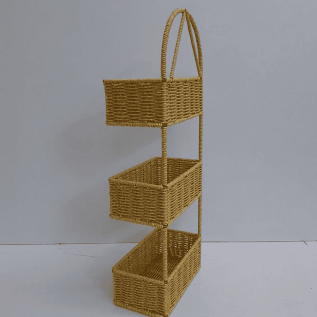 3-Layer Rattan Shower Caddy