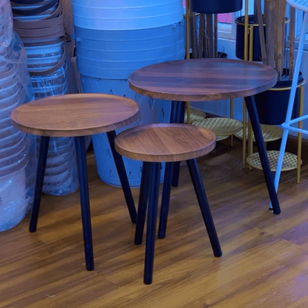 3 in 1 Wooden Table Set